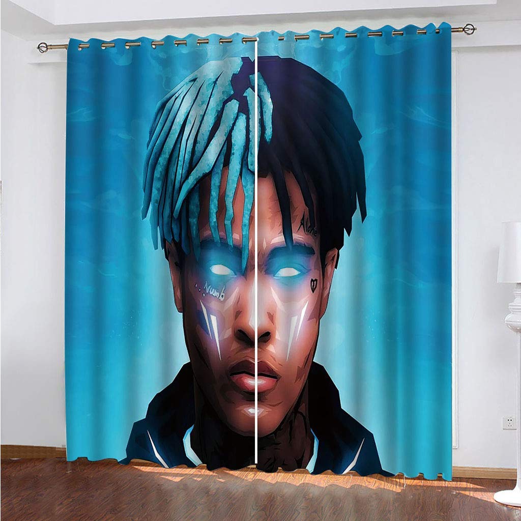 Vorhänge Kinderzimmer Junge 3D Junge Mit Blauem Hintergrund Jungen Kinder Mädchen, Blickdicht Dekor Schlafzimmer 140x240 cm Verdunkelungs Fenster Vorhang Panels, Gardinen Mit Ösen