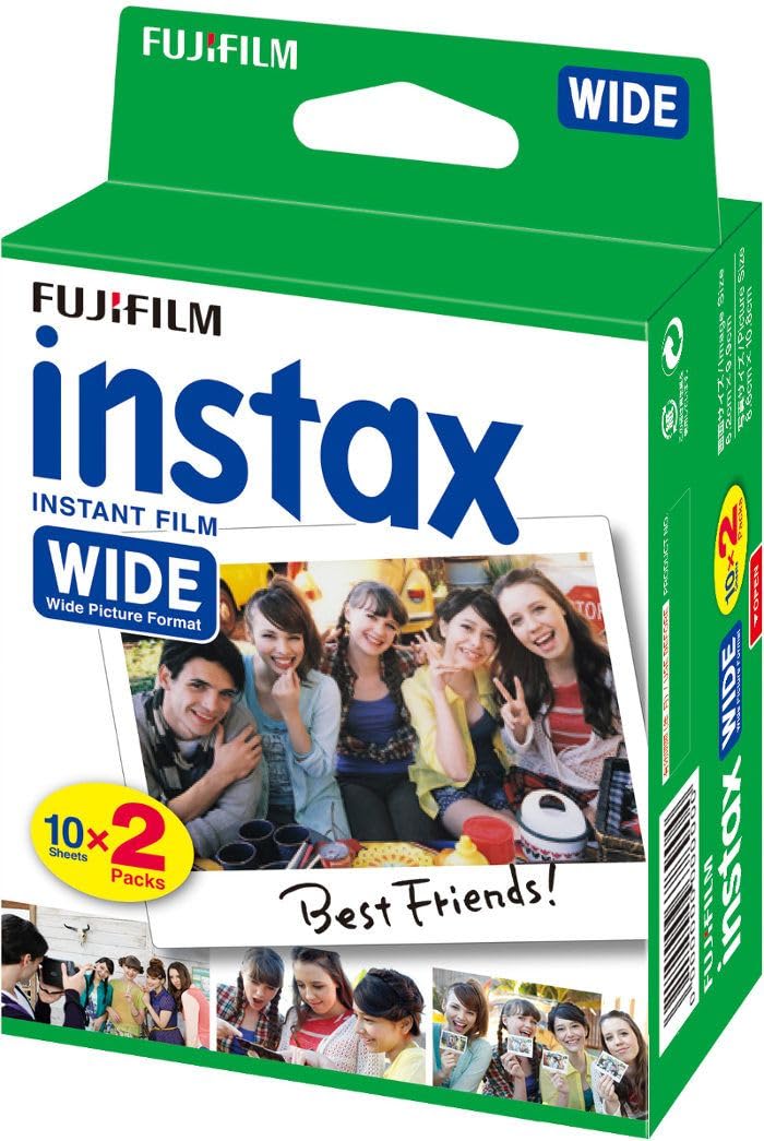 Fujifilm Instax Wide - Pellicola fotografica istantanea di grandi dimensioni, 2 x 10 fogli