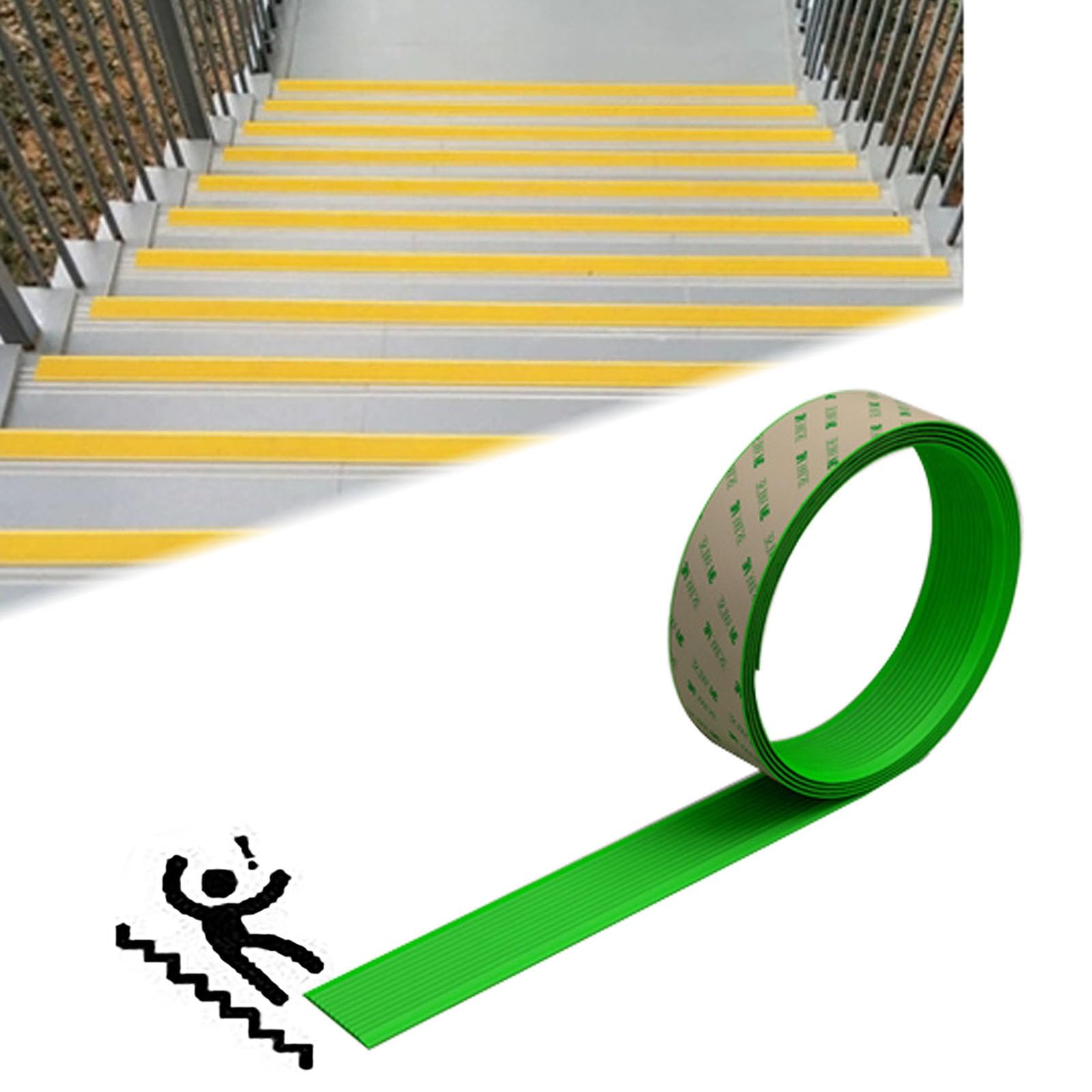 PeldañOs De Seguridad Antideslizantes para Escaleras De Interior O Exterior, Cinta De Seguridad Autoadhesiva Antideslizante para BañO, Cocina, Tira Protectora De Borde De Escalera Adhesiva (Color : G