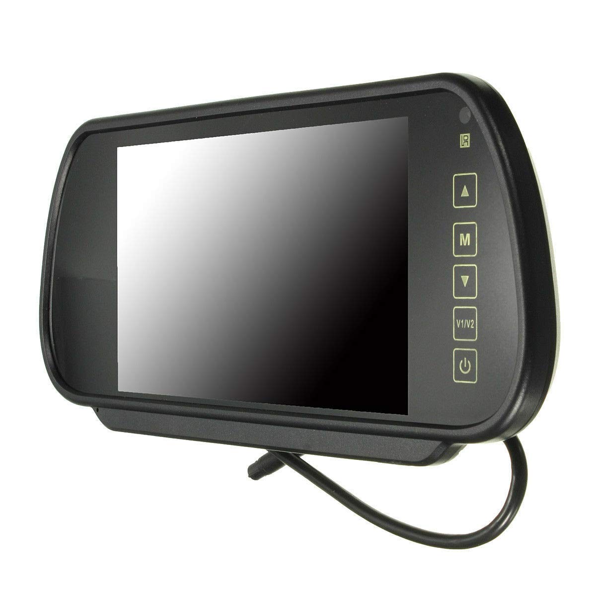 PONPY 7″ TFT Color LCD Screen 2 Video Input Car Rear View Mirror Monitor Vehicle Parking In-mirror Monitor for DVD/VCR/Car Reverse Camera PONPY 7″ TFT Color LCD Screen 2 Video Input Car Rear View Mirror Monitor Vehicle Parking In-mirror Monitor for DVD/VCR/Car Reverse Camera
