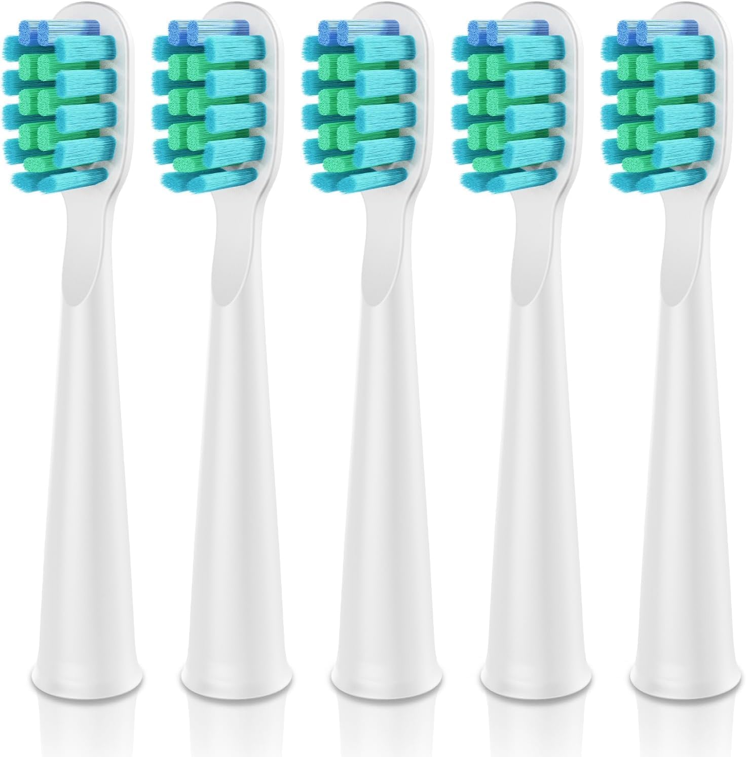 Dada-Tech Electric Toothbrush Replacement Heads for DT-22 - Pack of 5 (White Soft (0.152mm))