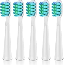 Dada-Tech Replacement Electric Toothbrush Heads for DT-22, DT-KE9 - Pack of 5 (White Soft)