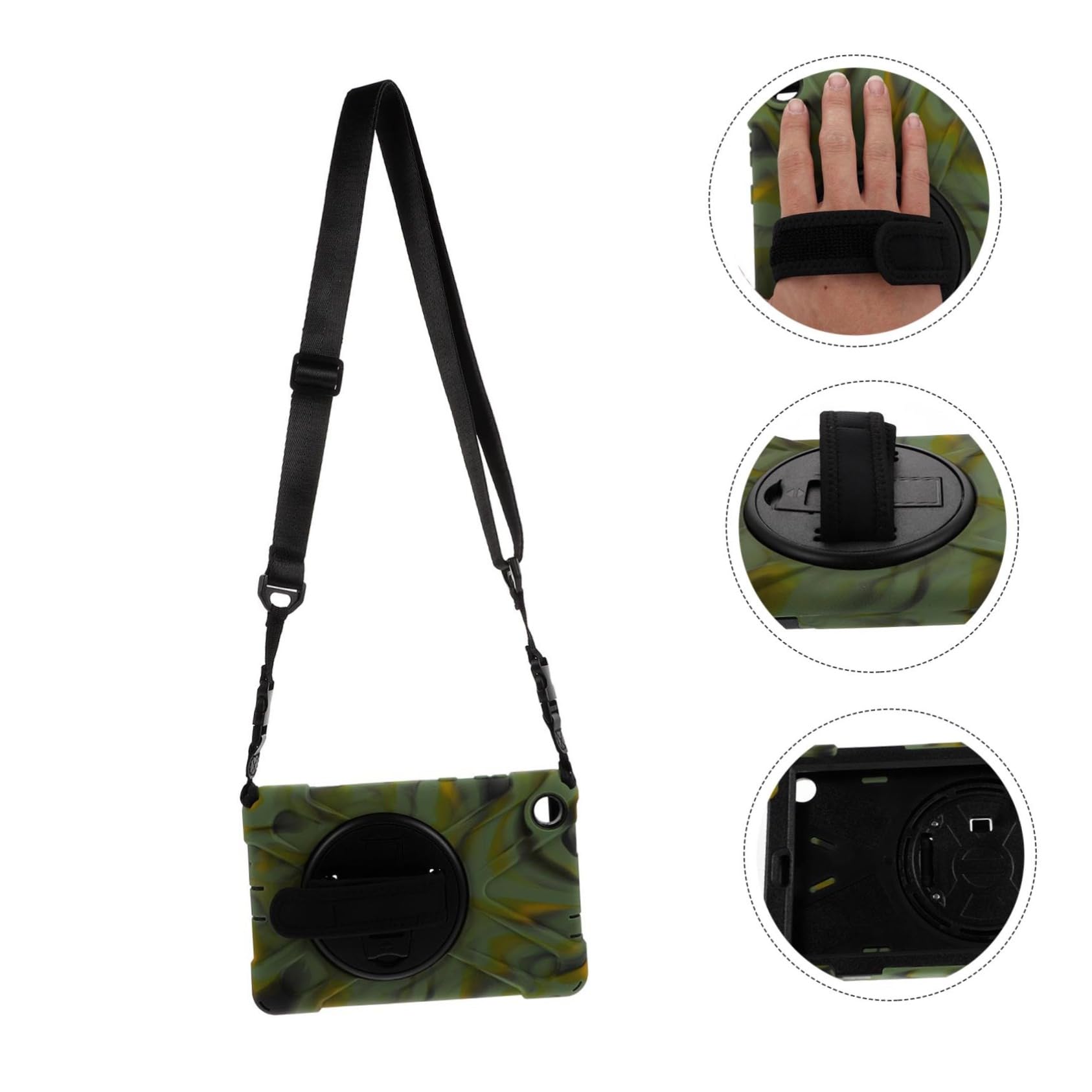 Housoutil Custodia Protettiva Custodia Per Tablet In Silicone Copertura Per Il Trasporto Cavalletto Portaoggetti Guscio - Custodia In Silicone Per Tablet Piatto Pirate King M8 Per Ruotare