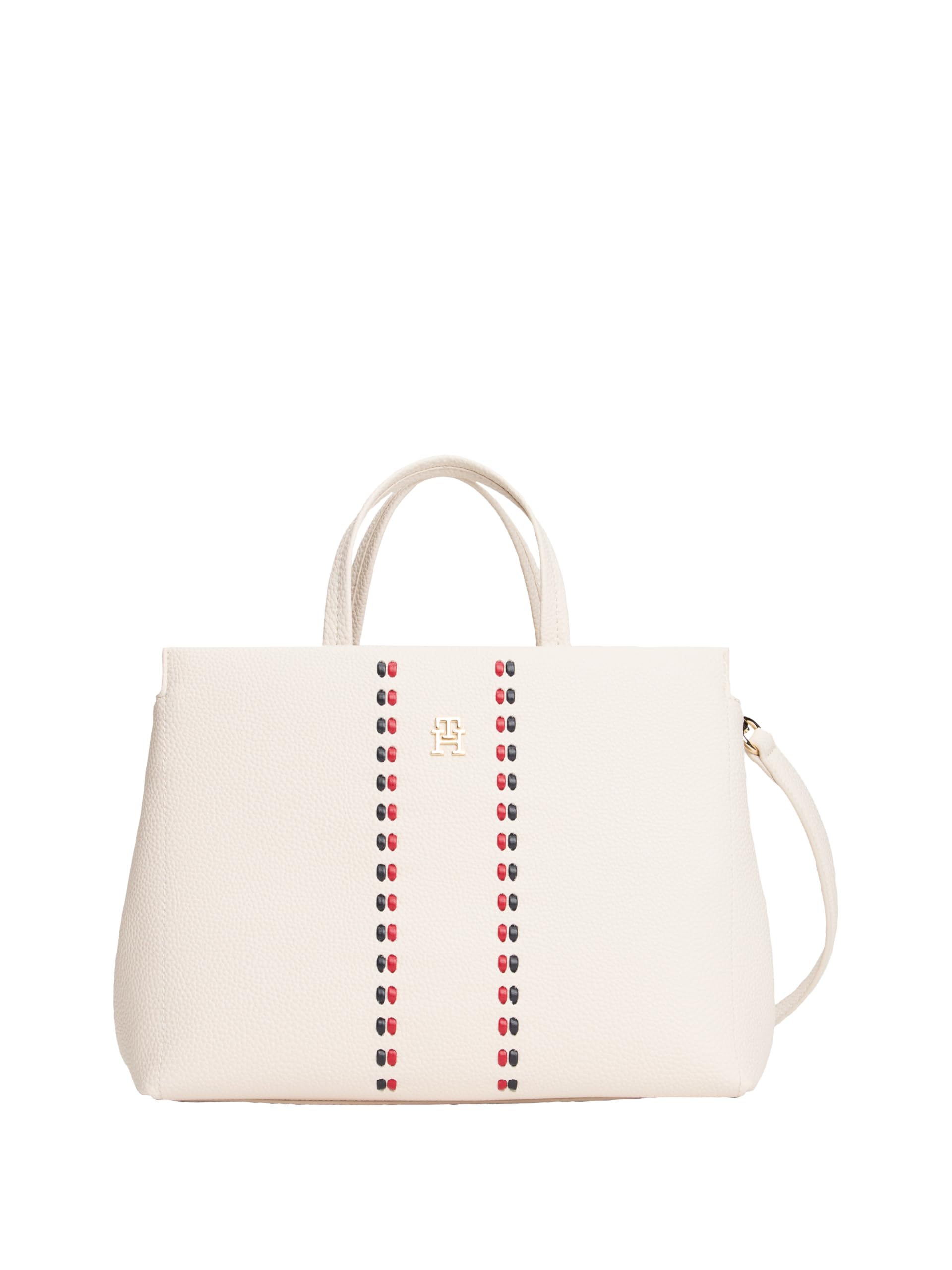 Tommy Hilfiger Womens Large Timeless Satchel Bag With Removable Crossbody Strap