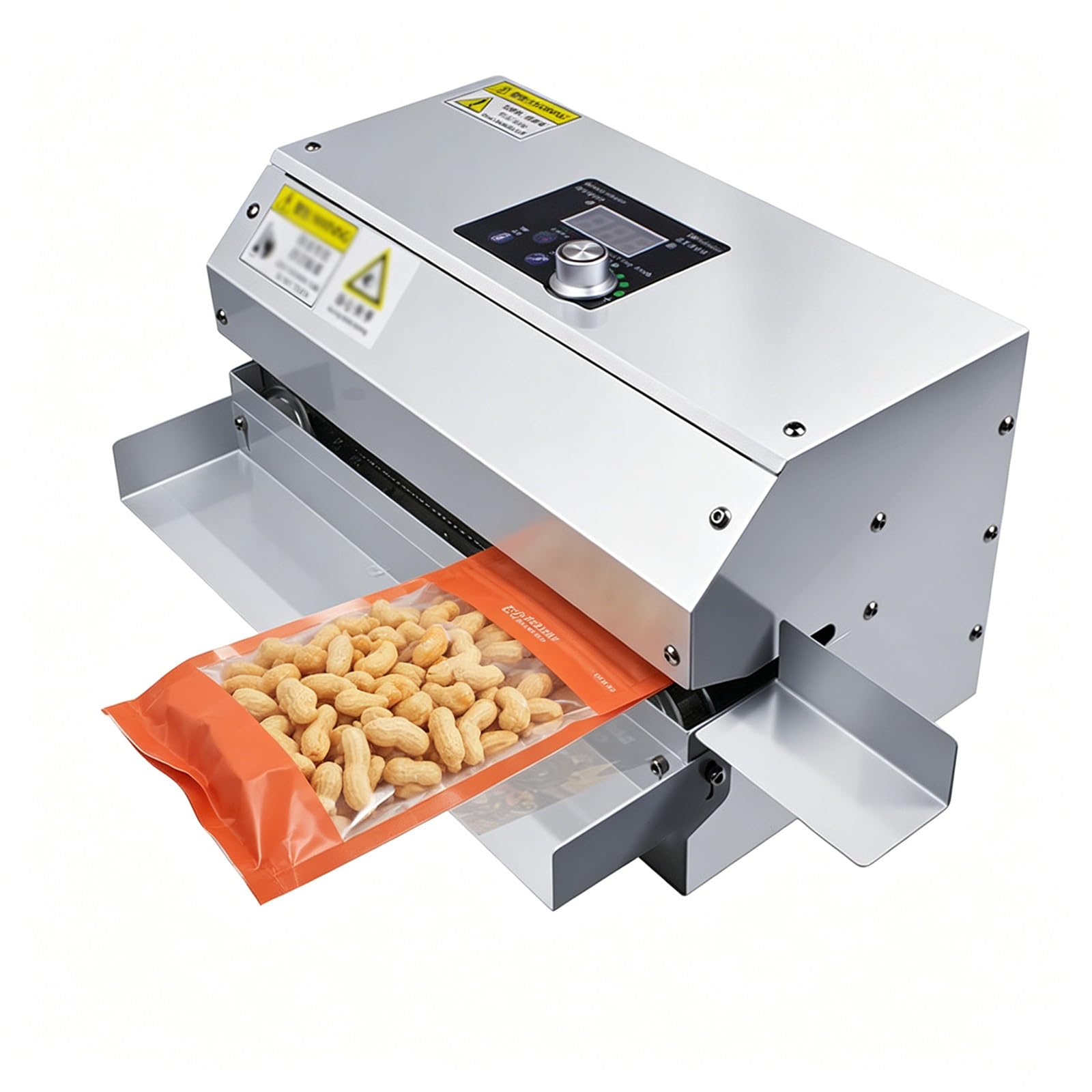 YXYLJOZ High Efficiency Heat Sealer Machine, Automatic Continuous Bag Sealer, Uniform Heating for All Kinds of Plastic and Foil Packaging Bags