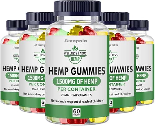 Wellness Farms - Gomitas de cáñamo Wellness Farms (paquete de 5, 300 gomitas)