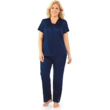 Exquisite Form 90107 Womens Nylon Tricot Short Sleeve Matching Pajama Set