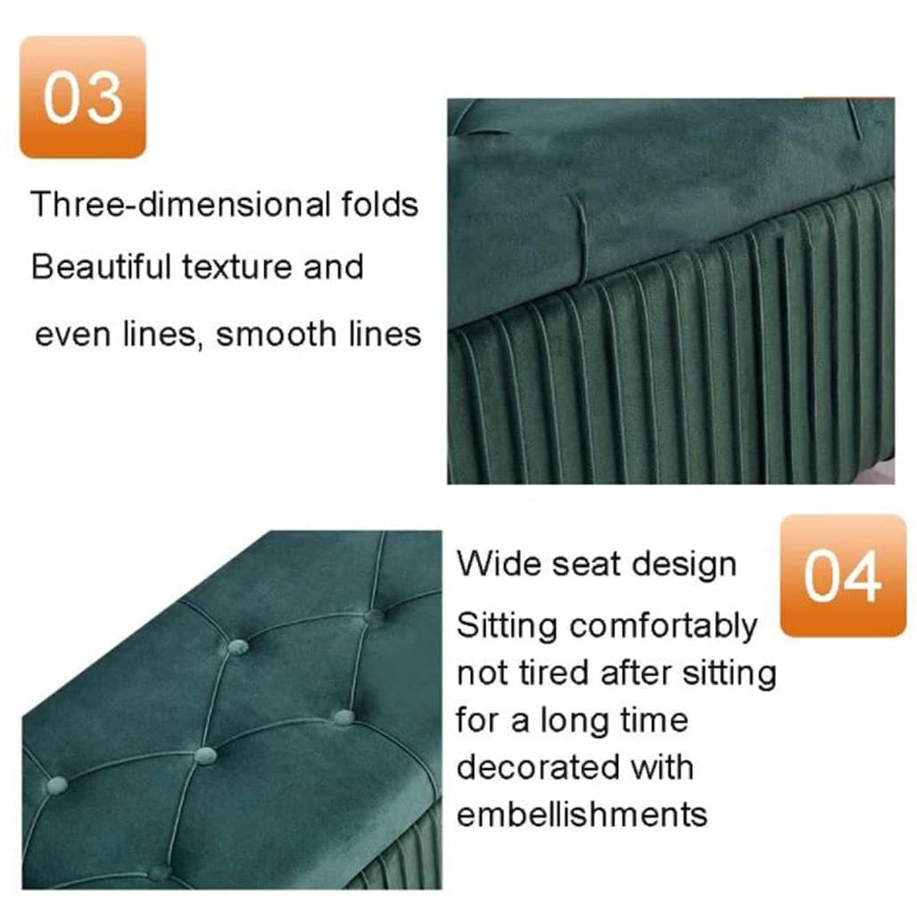 Banco de Almacenamiento Banco de Entrada otomana de Almacenamiento Asiento Acolchado Cama otomana Taburete de pie Corto Otomanas Plegables Reposapiés Resto Asiento Acolchado para d