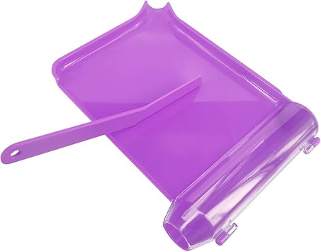 Medarchitect Left Hand Pill Counting Tray with Spatula Purple - L Shape