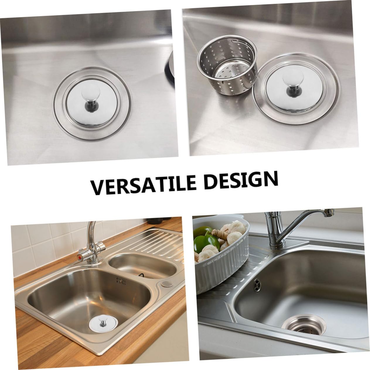 Gadpiparty 16pezzi Tappi Per Lavabo Acciaio Inossidabile Tappi Per Scarico Per Bagno Facili Da Installare e Resistente Agli Odori