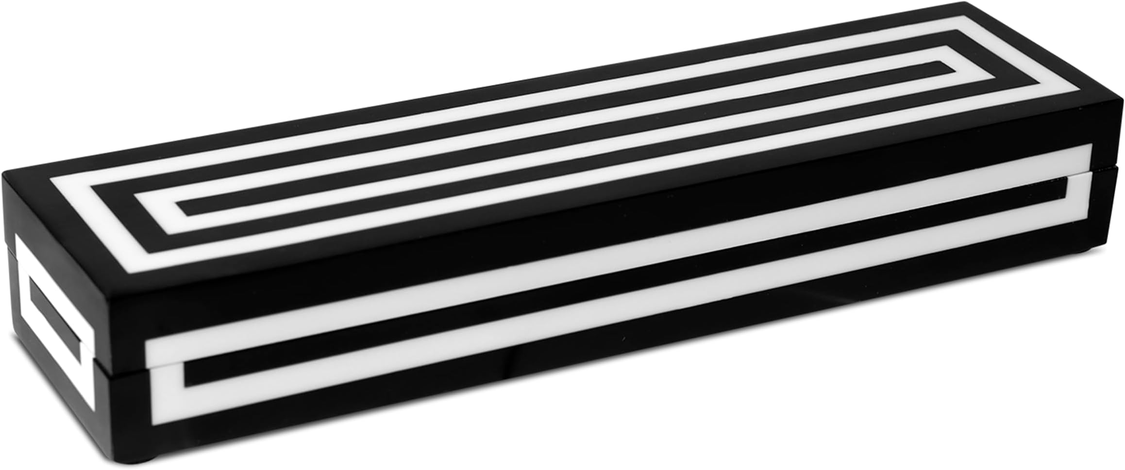 Handicrafts Home Handmade Concentric Collection Decorative Jewelry Box Organizer – Keepsakes, Trinkets, and Home Decor – Antique Coffee Table Storage, Memory Box, Farmhouse Style Decor, 10x2.5x1.5