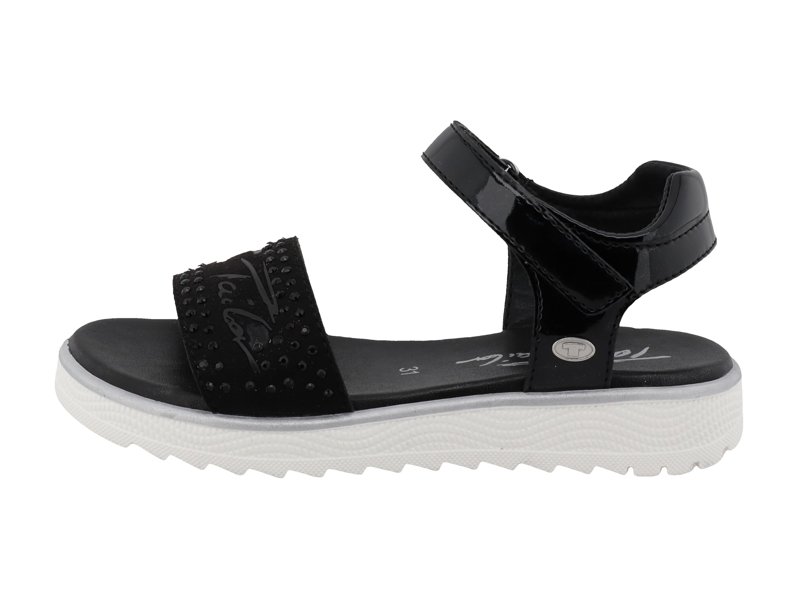 TOM TAILOR 7470170001 Sandal, Black, 7 UK