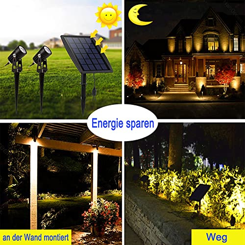 Dinglilighting Solar Spot Lights Outdoor, Led Solar Landscape Spotlights, Solar Powered Wall Lights 2-In-1 Waterproof Solar Landscaping Light For Yard Garden Driveway Patio Lawn, Auto On Off Daylight #TOP7