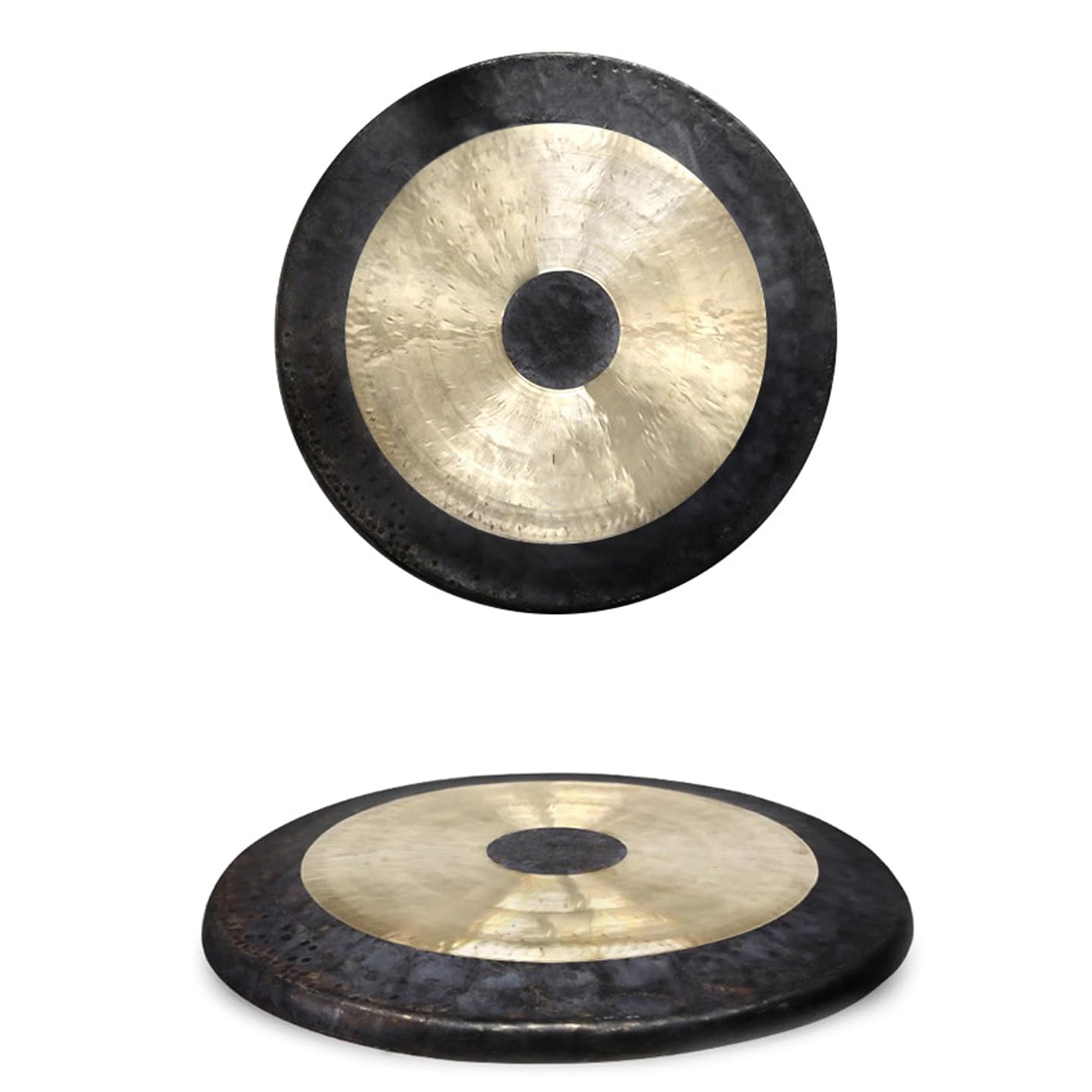 Gongs de cobre hechos a mano, instrumentos de percusión tradicionales con martillos de madera, ideal para yoga, meditación, juegos, ceremonias, 40 cm de diámetro