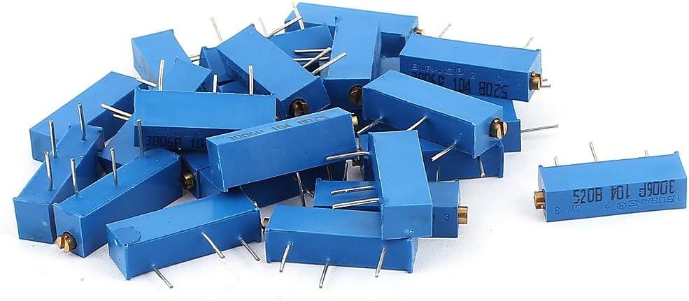 GEBSKI 3006P-104 Precision Fixed Resistors Trimpot 100K Ohm Multiturn Variable Single Resistors Resistor 25Pcs