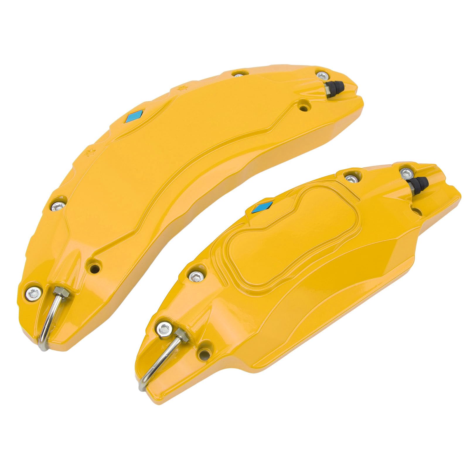 SIXRUN Cubiertas de Pinza de Freno de Coche de Aleación de Aluminio, Repuesto de Moda para Ruedas Modelo 3 de 18 y 19 Pulgadas, Kit de Instalación de 4 Piezas Incluido (Yellow)
