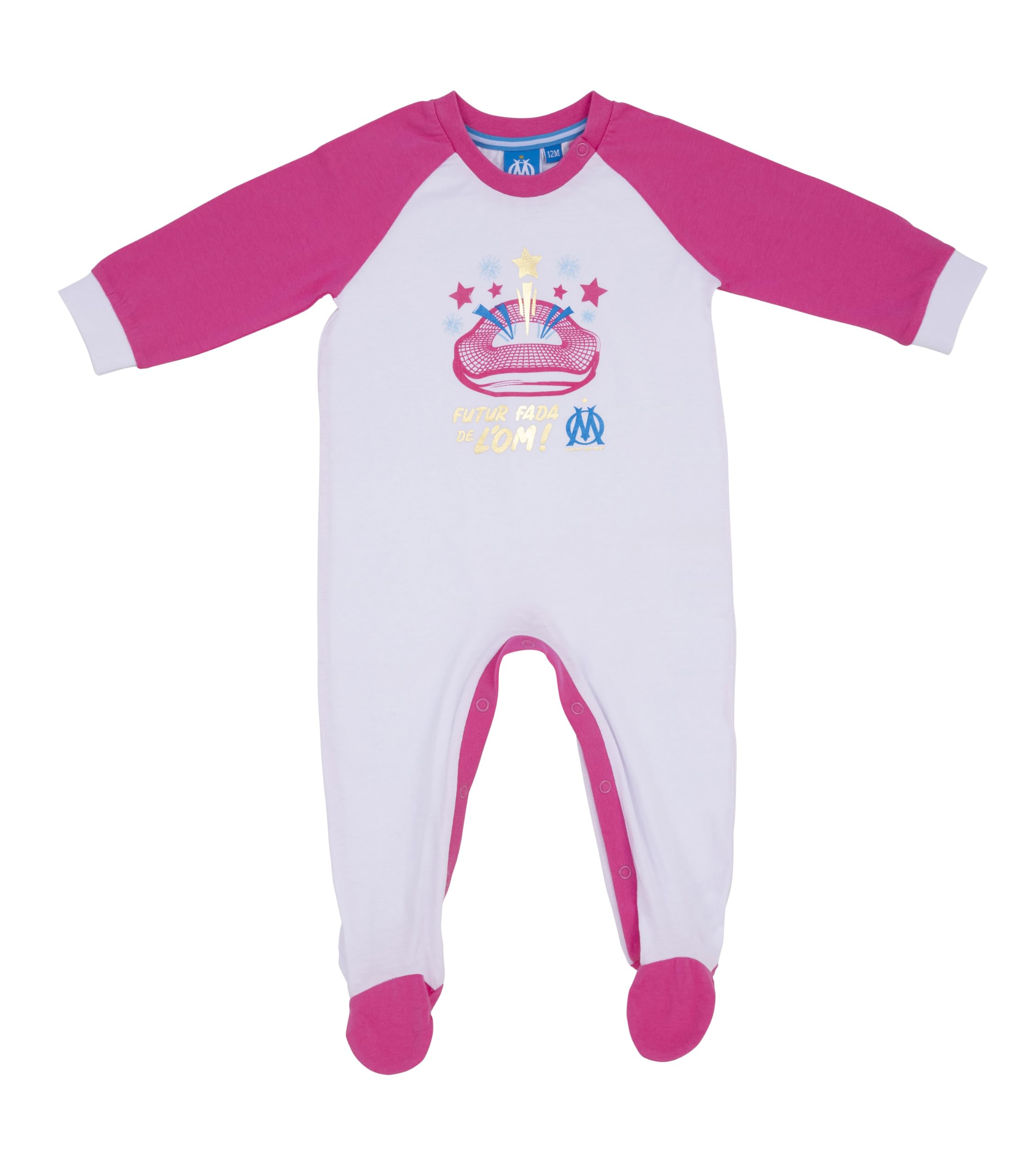 OLYMPIQUE DE MARSEILLE Grenouillère bébé Fille Om - Collection Officielle