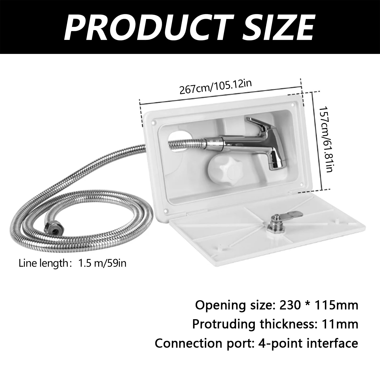 Box Doccia Esterno Per Camper - In ABS Nero | Per Roulotte, Caravan, Veicoli Ricreazionali - Foto 7