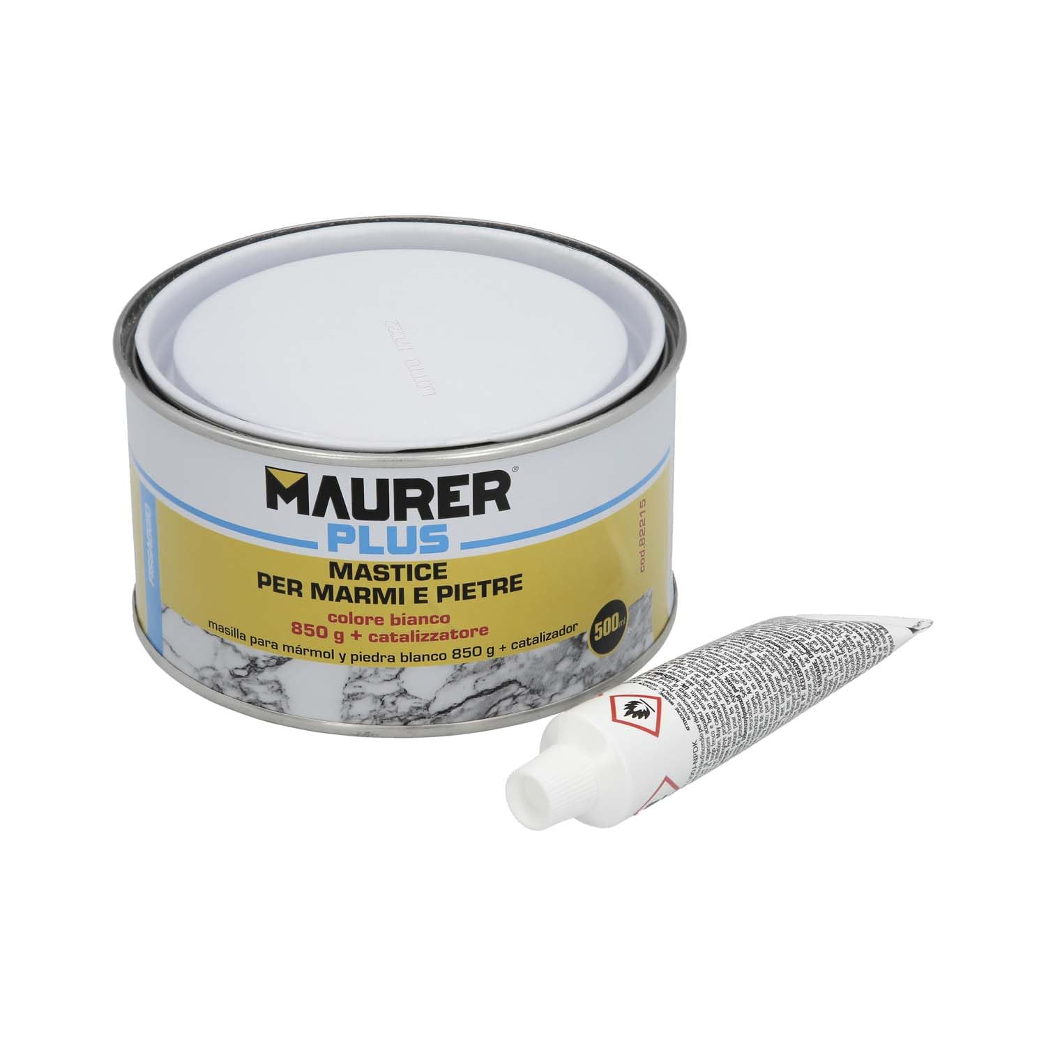 MAURER MASTICE BIANCO PER MARMO E PIETRA DA 850 GR CON CATALIZZATORE