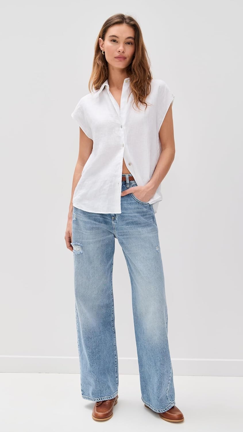 Vince Women's Cap Sleeve Button Down Blouse - Image 5