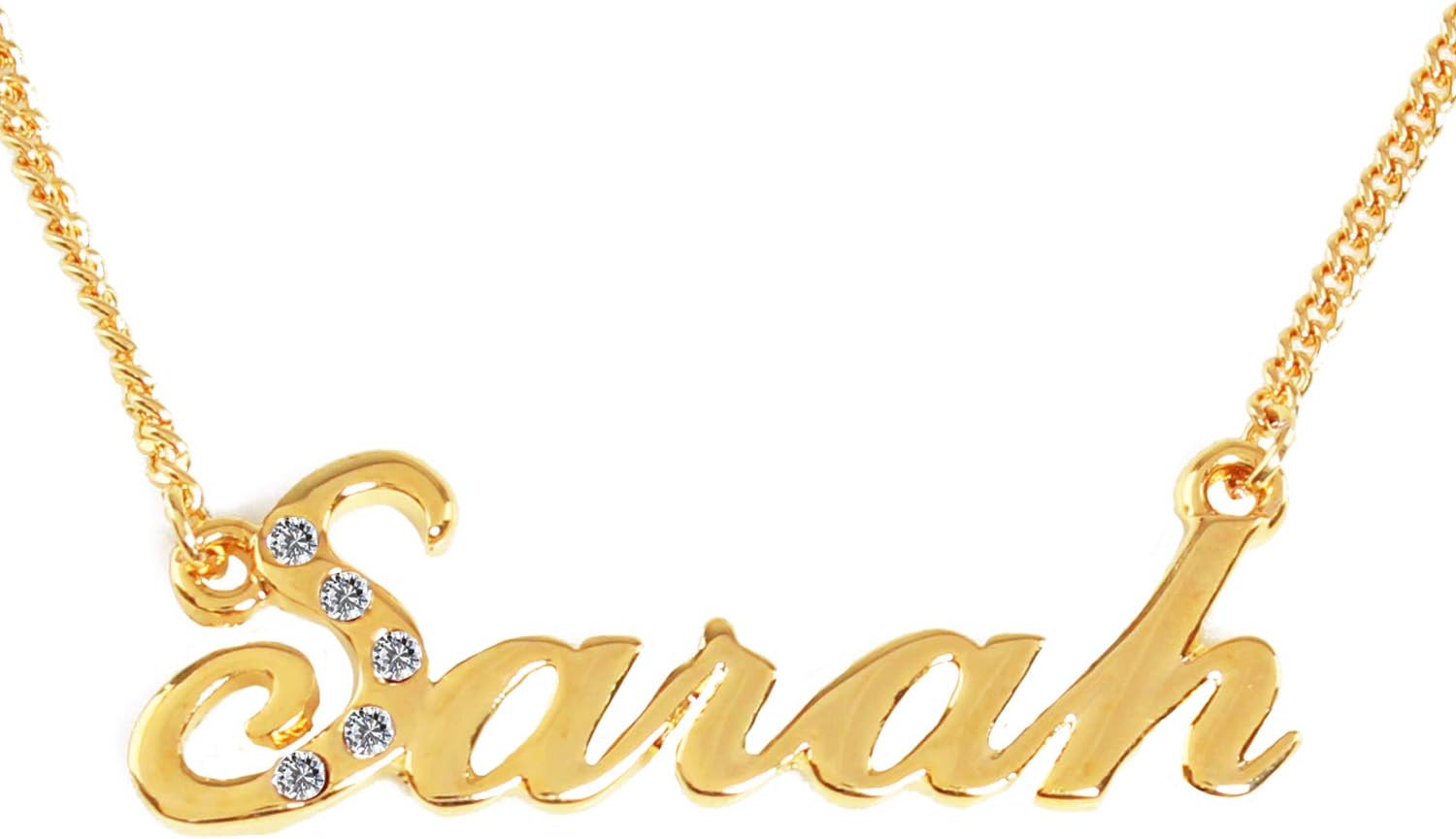 ZacriaSarah Personalized Name Necklace 18K Gold Plated Dainty Necklace - Jewelry Gift Women, Girlfriend, Mother, Sister, Friend