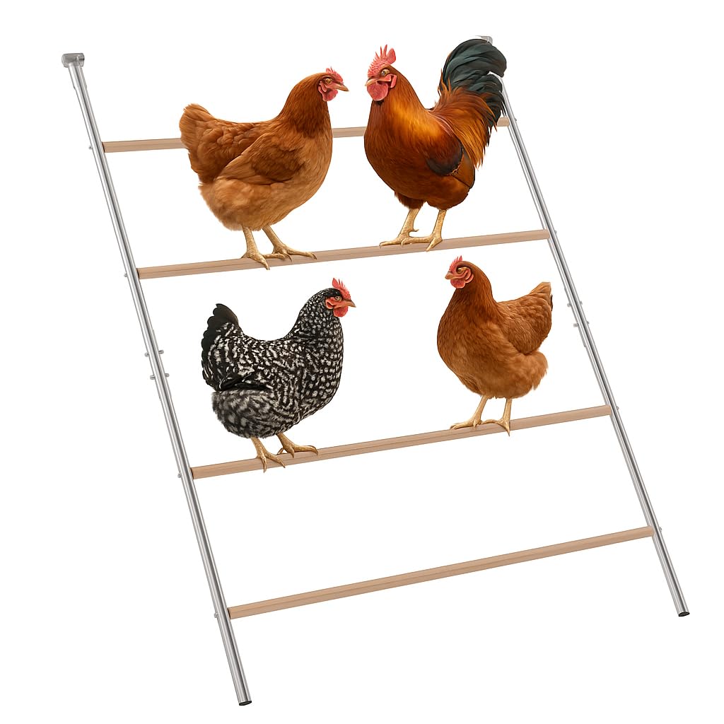 Stabile Hühner-Sitzleiter – Große Sitzstange für Hühner, Tauben & Enten, Robustes Material, wetterbeständig