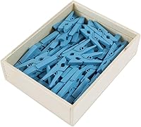 Vista 110 de JAM PAPER Wood Clip Clothespins - Small - 7/8 Inch - White - 50 Clothes Pins/Pack