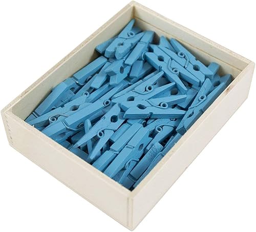 Miniatura 110 de JAM PAPER Wood Clip Clothespins - Small - 7/8 Inch - White - 50 Clothes Pins/Pack