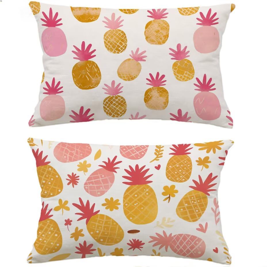 Housse de coussin extérieur 80x100 cm crème imperméable (lot de 2)