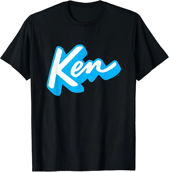 Ken Current Blue and White Script Logo T-Shirt