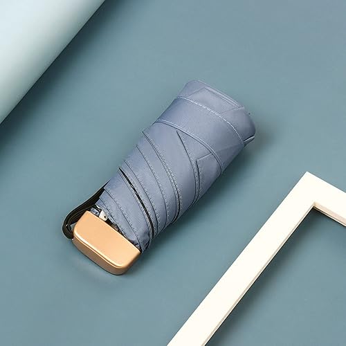 Ultra ligero mini 50 paraguas femenino paraguas plegable protector solar anti-UV lluvia sol twopurpose bolsillo negro pegamento paraguas