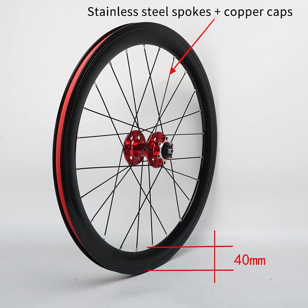 Ruedas BMX 20inch 451mm Llantas Bicicleta Plegable QR Delantera