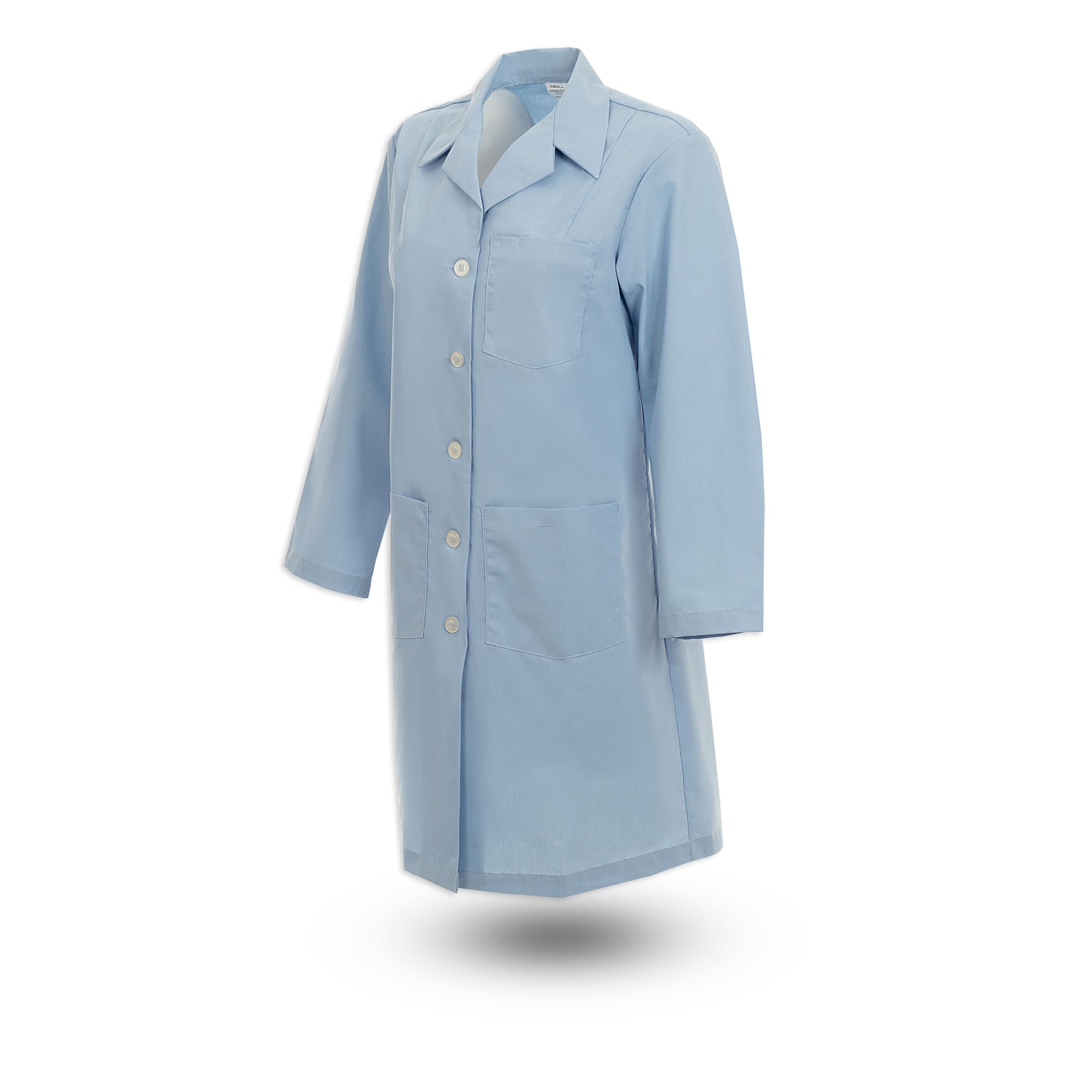 Chef Trends Pinnacle Health Women’s Button Lab Coat L17F - Light Blue, Large