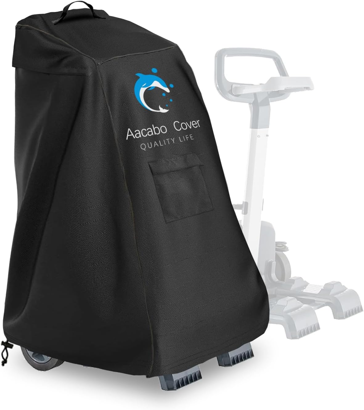 Caddy Cover,Robotic Pool Cleaner Cover, Outdoor Waterproof Caddy Cover,Fits Most Brands Robotic Pool Cleaner-Black Pattern