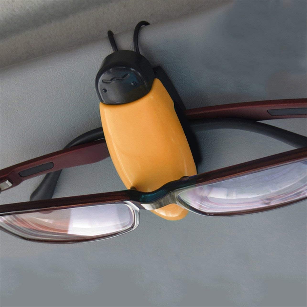 Sunglasses Clip ABS Car Vehicle Sun Visor Sunglasses Eyeglasses Glasses Holder Card Ticket Pen Clip Automotive Accessories - — view 3