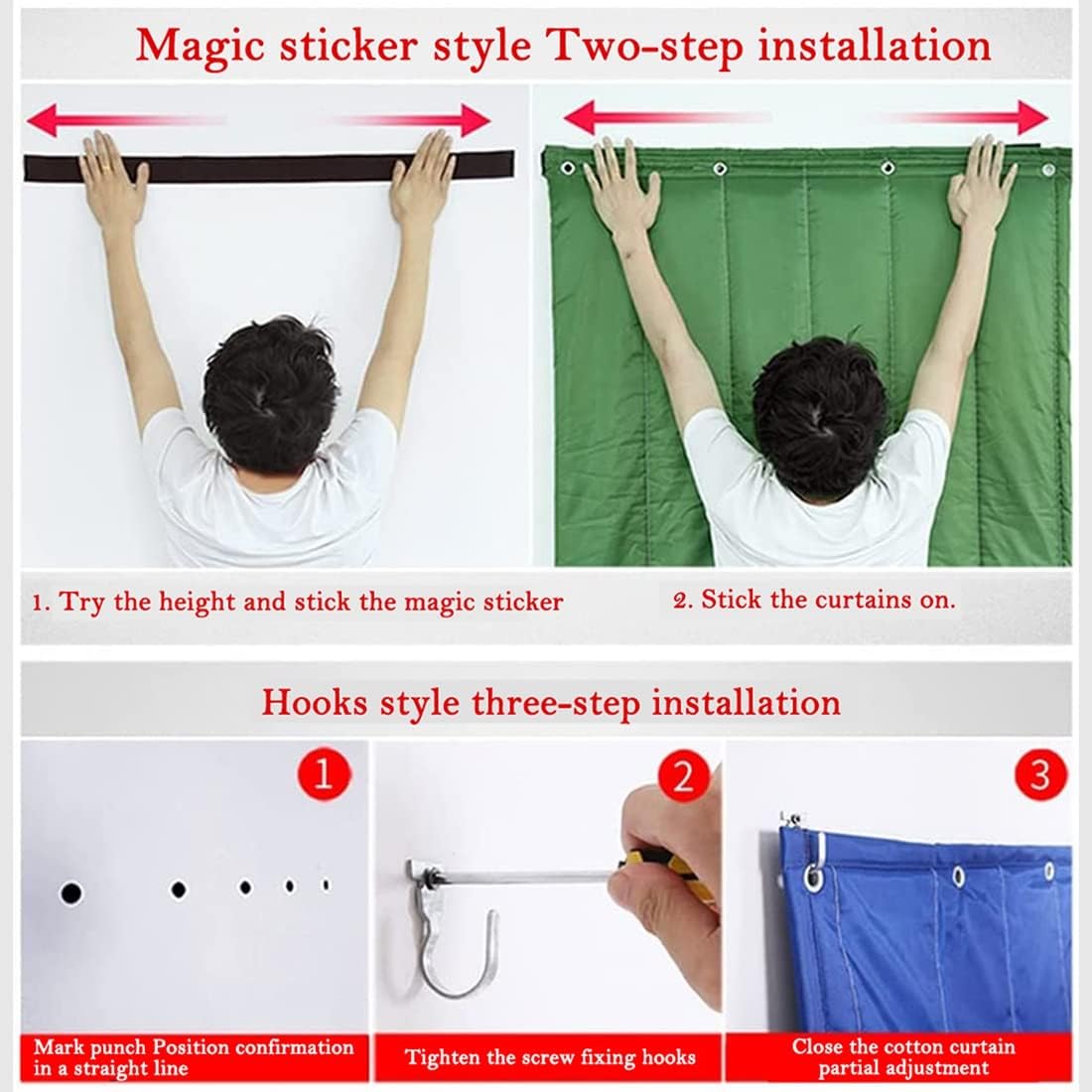 Thermal Insulated Door Curtain Heavy Duty Soundproof Screen for Winter, Windproof Waterproof Keep Warm Cold Protection Living Room