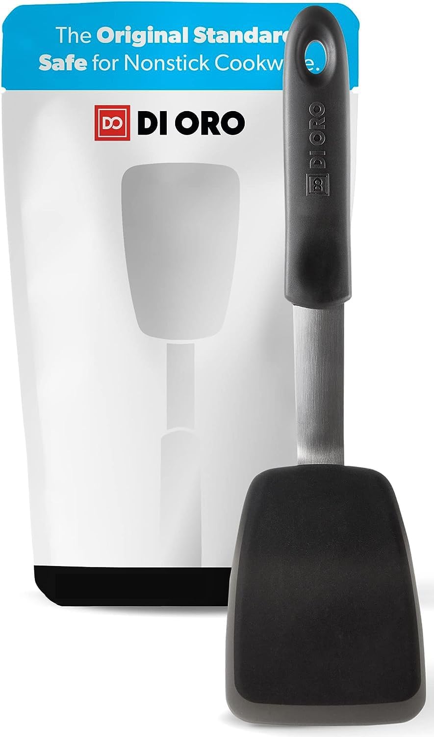 DI ORO Egg Spatula - Silicone Turner Spatula for Cooking - Spatula for Nonstick Cookware Heat-Resistant - High Heat Thin Spatula & Flexible Turner - Kitchen Flipper BPA Free & Dishwasher Safe