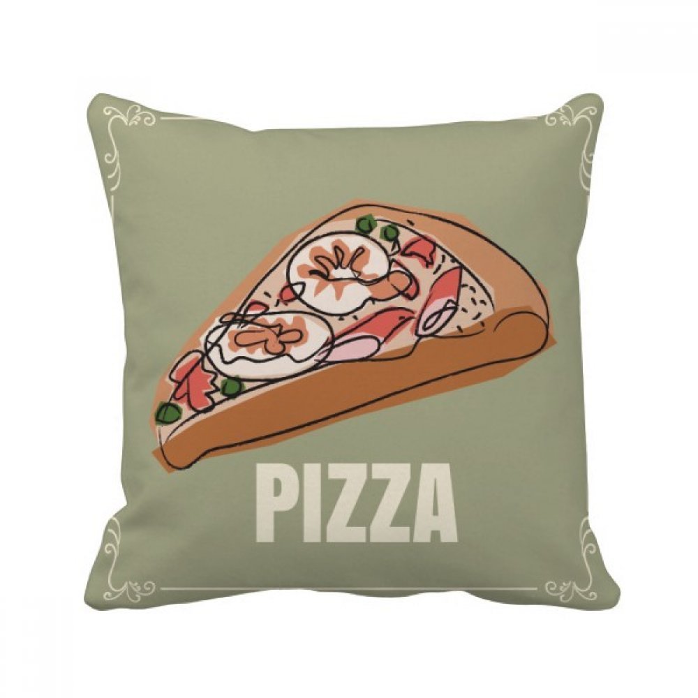 Oreiller pizza Italie multicolore avec housse et insert de 40x40 cm