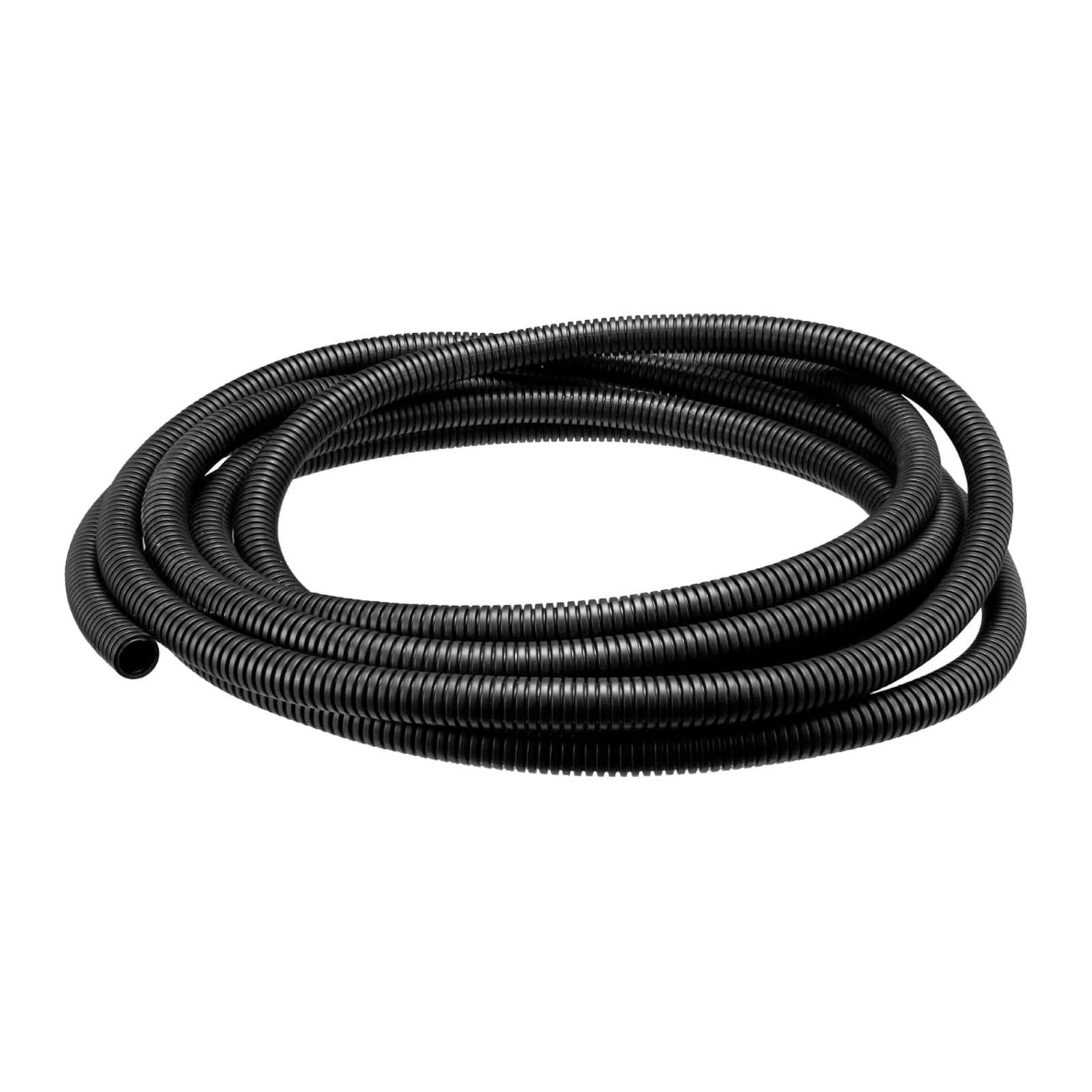 DMiotech 15.8mmx12mmx5m PP Non-Split Corrugated Tubing Indoor Outdoor for High-Temperature Automotive Harness Indoor Outdoor Wire Management