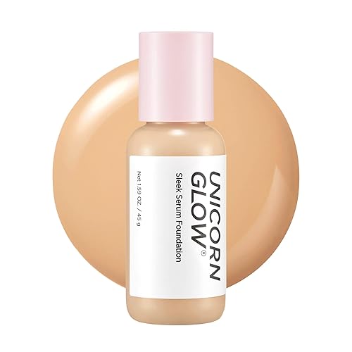UNICORN GLOW SLEEK SERUM FOUNDATION 266C - Suero hidratante 2 en 1 + base para un aspecto natural, con aerógrafo y base hidratante con ácido