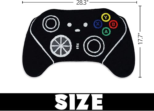 Miniatura 2 de Divertida alfombra de baño con forma de gamepad pequeña, bonita, antideslizante, absorbente, suave, para decoración de la habitación de los niños,