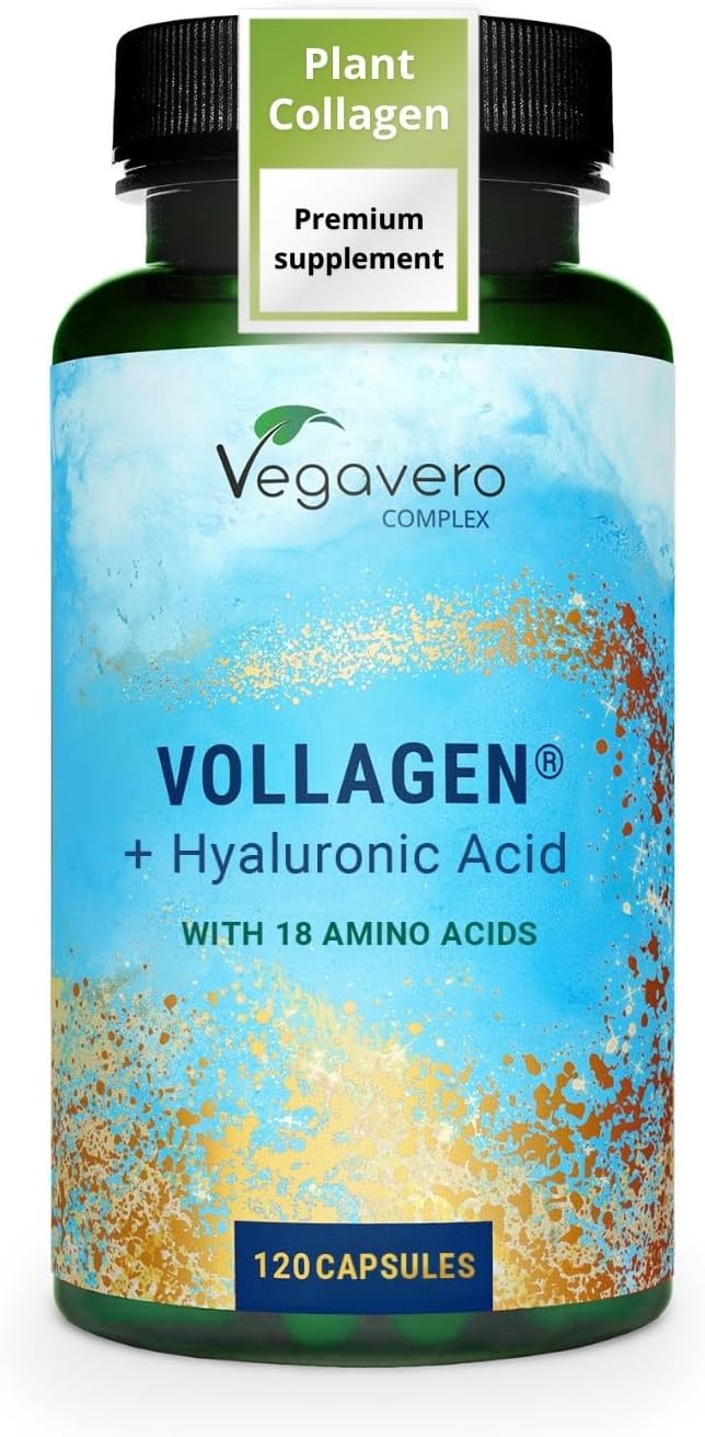 – Advanced Vegan Collagen Supplement 500 mg | 2 Months Supply | NO Additives | Plant-Based Collagen Capsules with Hyaluronic Acid | Essential Amino Acids | Vollagen