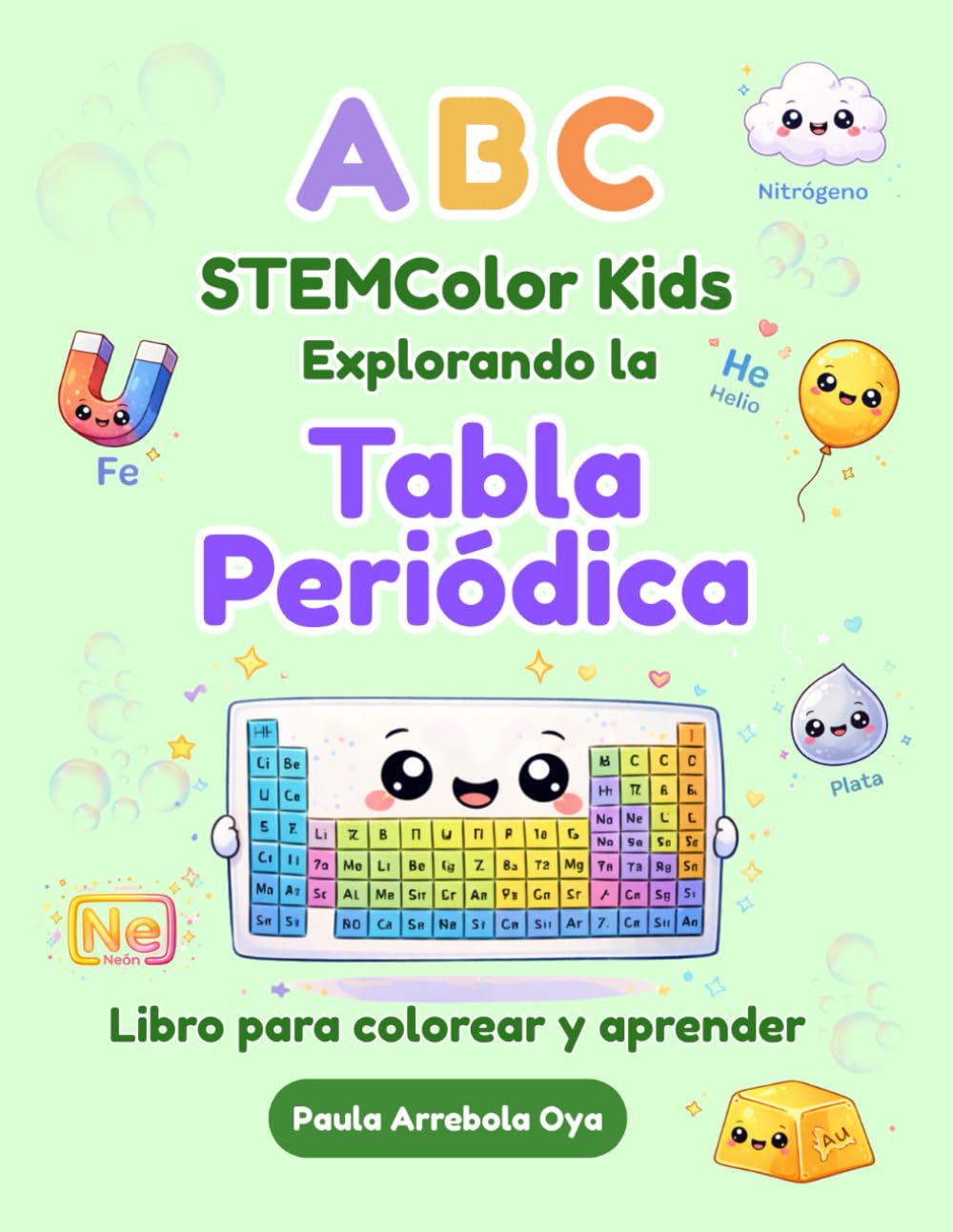ABC STEMColor Kids Explorando la Tabla Periódica Libro para colorear y aprender