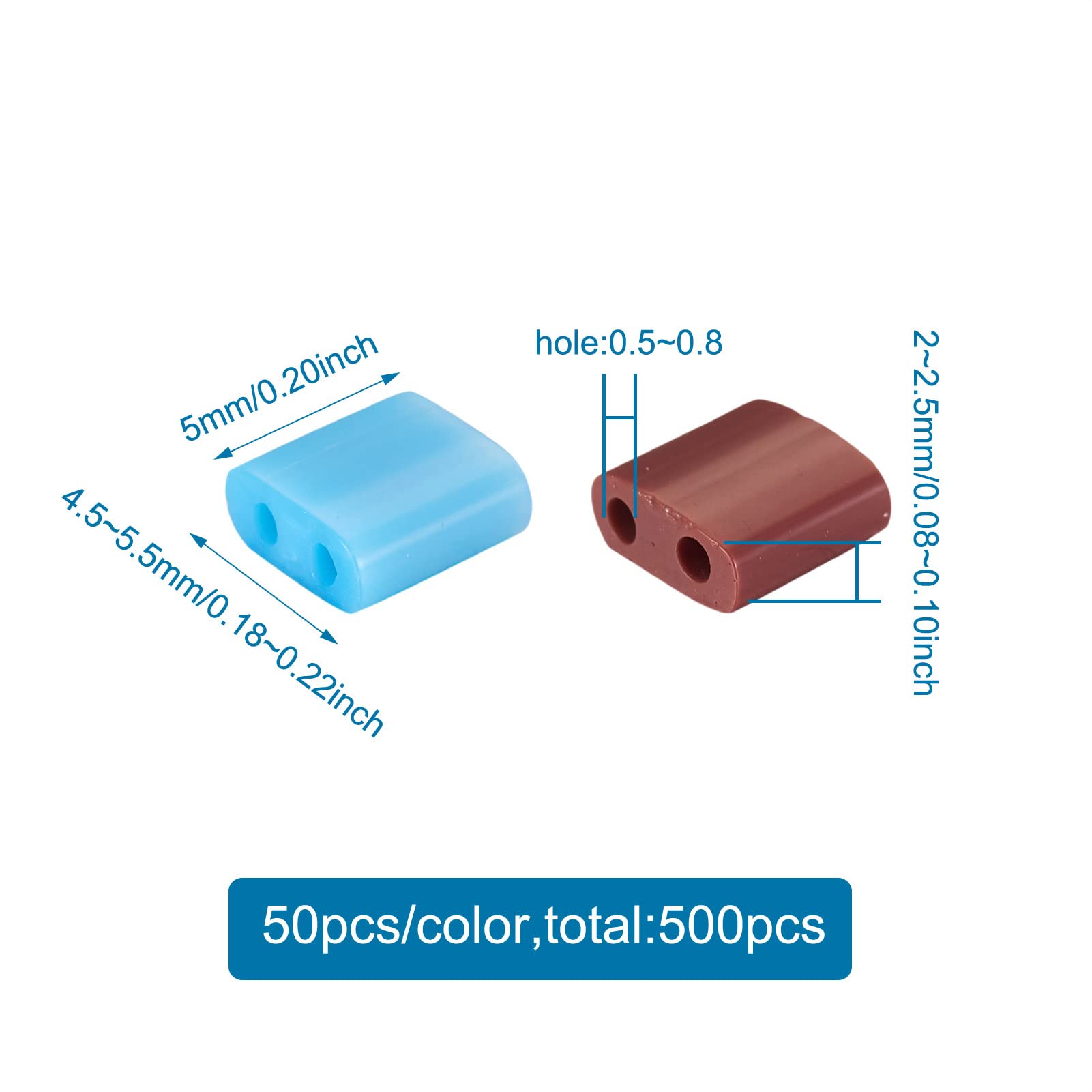 Craftdady 500 perline rotonde in vetro smerigliato trasparente