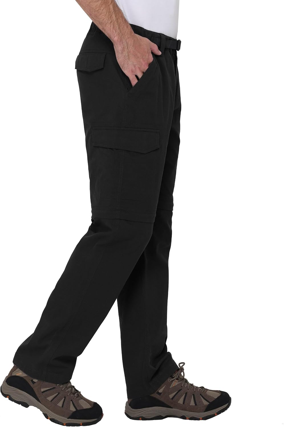 Hiking Convertible Outdoor Cargo Pants for Men (Black, XXLx29) - Image 4