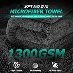 2-Pack 1300GSM Microfiber Car Drying Towel, Ultra-Large & Lint-Free - Image 3