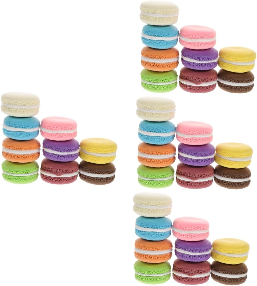 36pcs Artificial Macaron Cake Model Realistic Faux Dessert Prop for Home Decor Party Display Photography Smooth Finish Safe for Boys and Girls for Imaginative Play
