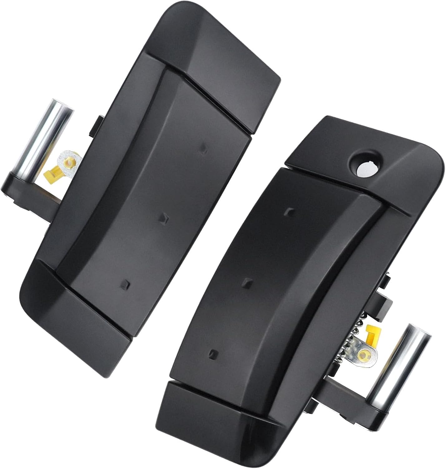 Exterior Door Handle Pair Left Driver & Right Passenger Side Compatible with Nissan 350Z 2003-2009 - Outside Replacement Kit 80607-CD41E 80606-CD01E Z33 Coupe Roadster, Matte Black