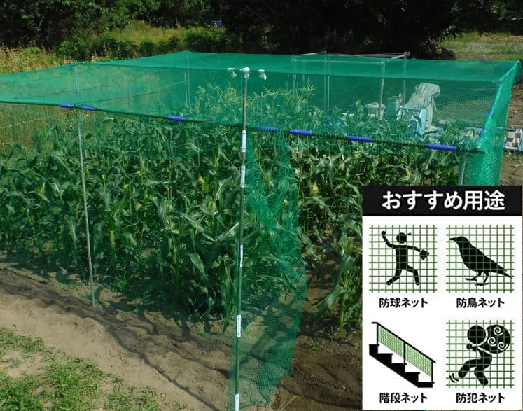 ①ゴルフ場ネット10mx5m　業務用　高耐久　野球・鳥避け・保護用グリーンネット Amazon | PP養生ネット 防鳥ネット グリーンネット 多目的PP養生ネット