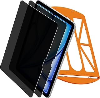 apiker 2 Pack Privacy Screen Protector for iPad Air 11 inch M4/M3/M2 | 9H Anti-Spy Tempered Glass with Installation Tray, Sensitive Touch, Case Friendly, Apple Pencil Compatible